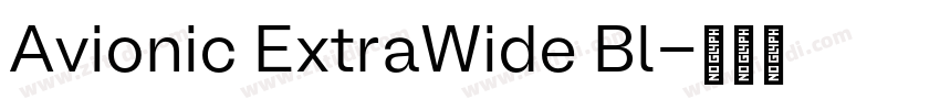Avionic ExtraWide Bl字体转换